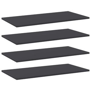 vidaXL Bookshelf Boards 4 pcs Grey 80x40x1,5 cm Engineered Wood