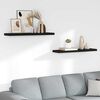 vidaXL Floating Wall Shelves 2 pcs Black 90x23.5x3.8 cm MDF