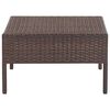 vidaXL 8 Piece Garden Lounge Set with Cushions Poly Rattan Brown
