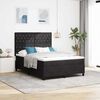 vidaXL Box Spring Bed Black and White 152 x 203 cm Velvet