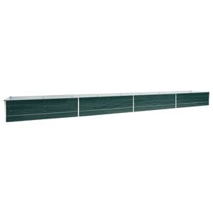vidaXL Garden Raised Bed Galvanised Steel 600x80x45 cm Green