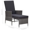 vidaXL 2 Piece Garden Lounge Set with Cushions Poly Rattan Grey