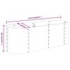 vidaXL Garden Raised Bed Galvanised Steel 114x40x36 cm Silver