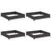 vidaXL Lawn Edging 4 pcs 100 x 100 x 20 cm Steel Black
