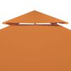 vidaXL Gazebo Cover Canopy Replacement 310 g / m&sup2; Orange 3 x 3 m