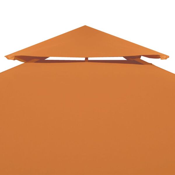 vidaXL Gazebo Cover Canopy Replacement 310 g / m&sup2; Orange 3 x 3 m