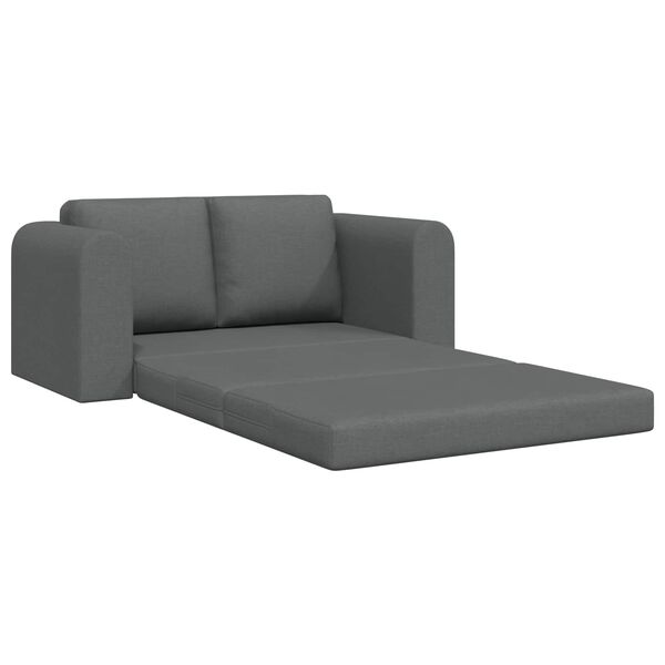 vidaXL Sofa Bed 60cm Dark Grey Fabric