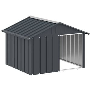 vidaXL Dog House Anthracite 116,5x103x81,5 cm Galvanised Steel