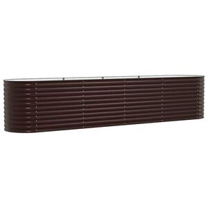 vidaXL Raised Bed Brown 400 x 80 x 81 cm Steel