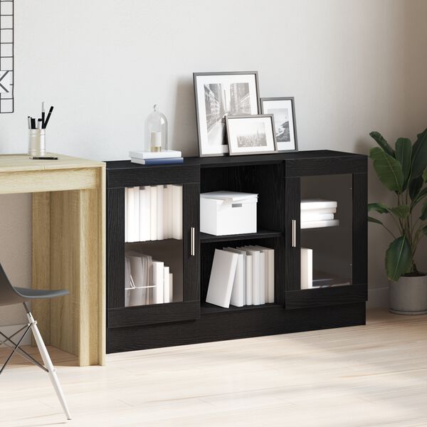 vidaXL Sideboard Black Oak 120 x 30.5 x 70 cm Engineered Wood