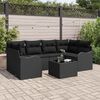 vidaXL Garden Sofa Set Black 55 x 55 x 37 cm Poly Rattan