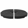 vidaXL Umbrella Base Fan-shaped 4 pcs Sand/Water Filled Black 52 L