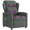 vidaXL Massage Recliner Chair Dark Grey Fabric