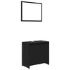vidaXL Bathroom Furniture Set | Black | Engineered Wood | Standard