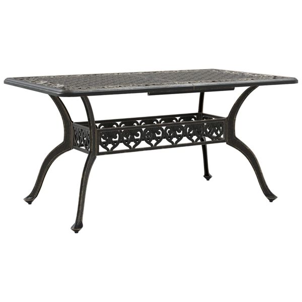 vidaXL Garden Table Bronze 150x90x72 cm Cast Aluminium