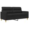 vidaXL 2-Seater Sofa Black 140 cm Fabric
