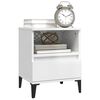 vidaXL Bedside Cabinets 2 pcs High Gloss White 40x35x50 cm