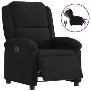 vidaXL Electric Recliner Chair Black Velvet