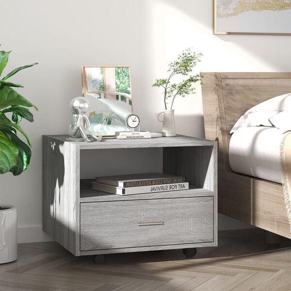 vidaXL Coffee Table Grey Sonoma 55x55x40 cm Engineered Wood