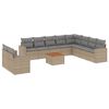 vidaXL 11 Piece Garden Sofa Set with Cushions Mix Beige Poly Rattan