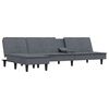 vidaXL L-shaped Sofa Bed Dark Grey 255x140x70 cm Velvet
