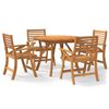 vidaXL 5 Piece Garden Dining Set Solid Wood Acacia