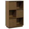 vidaXL Highboard Honey Brown 74x35x117 cm Solid Wood Pine