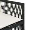 vidaXL Garden Chairs with Cushions 4 pcs Black Poly Rattan