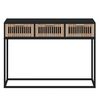 vidaXL Console Table Black 105x30x75 cm Engineered Wood and Iron