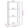 vidaXL 4-Layer Shelves 4 pcs Anthracite Steel&Engineered Wood