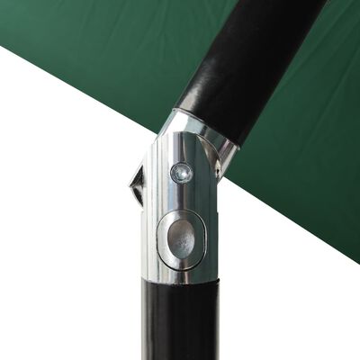 vidaXL 3-Tier Parasol with Aluminium Pole Green 2 m