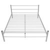 vidaXL Bed Frame without Mattress Grey Metal Queen Size