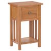vidaXL Magazine Table | Natural Oak | Solid oak wood, MDF | Compact