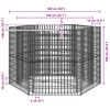 vidaXL Hexagonal Gabion Raised Bed 160x140x100 cm