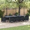 vidaXL Garden Dining Table Anthracite 350 x 100 x 73 cm Poly Rattan
