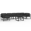 vidaXL 8 Piece Garden Lounge Set with Cushions Aluminium Anthracite