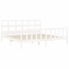 vidaXL Bed Frame without Mattress White Super King Size Solid Wood Pine