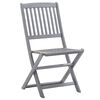 vidaXL Folding Outdoor Chairs 8 pcs Solid Acacia Wood