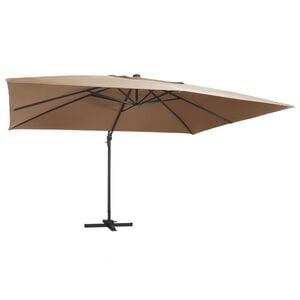 vidaXL Cantilever Garden Parasol | Taupe | UV protective and anti-fade polyester