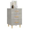 vidaXL Bedside Cabinet Concrete Grey 40x40x66 cm Engineered Wood