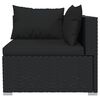 vidaXL 12 Piece Garden Lounge Set with Cushions Poly Rattan Black