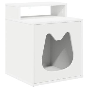 vidaXL Cat House White 42.5 x 40 x 52.5 cm Engineered Wood