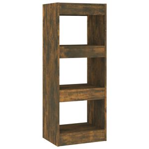 vidaXL Book Cabinet/Room Divider Smoked Oak 40x30x103 cm Engineered Wood