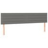 vidaXL Headboards Dark Grey 200x5x78/88 cm Fabric