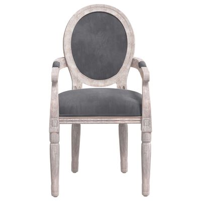 vidaXL Dining Chair Dark Grey 54x56x96.5 cm Velvet