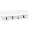 vidaXL Wall-Mounted Coat Rack Wall-Mounted White 60 x 10.5 x 18 cm