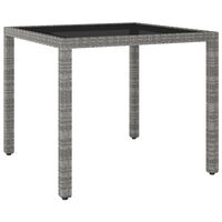 vidaXL Garden Table Grey 90x90x75 cm Poly Rattan