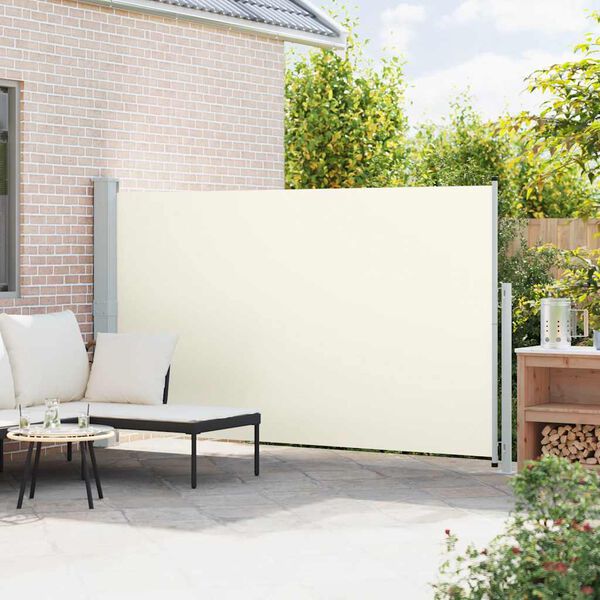 vidaXL Patio Retractable Side Awning 180x300 cm Cream