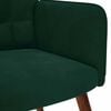 vidaXL Relaxing Chair with Stool Dark Green Velvet