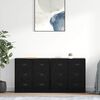 vidaXL Sideboards 2 pcs Black Oak 70 x 35.5 x 67.5 cm Engineered Wood